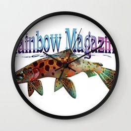 Rainbow Trout Magazine Wall Clock