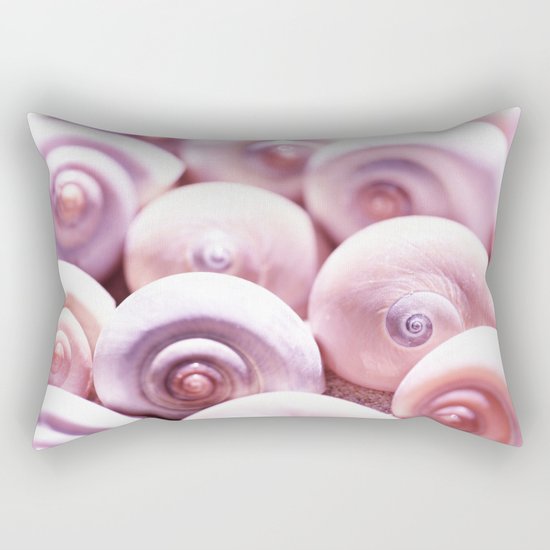 Dream of last summer I - Animal Snail Shells in pink on #Society6 Rectangular Pillow
