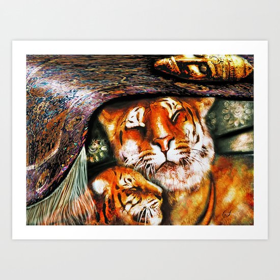 PERSIAN TIGER Art Print