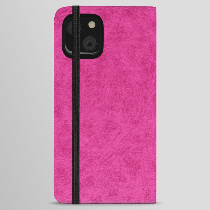 Soft Faux Leather - Hot Pink iPhone Wallet Case