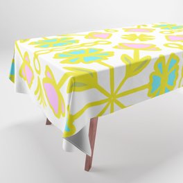 Hunter Jumper Modern Spring Flowers Green Tablecloth