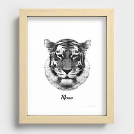 TIGER SAYS MEOW Recessed Framed Print