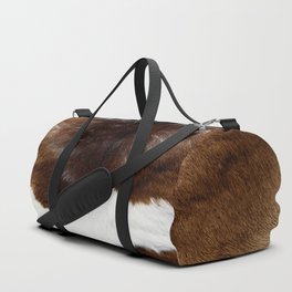 Brown Cowhide Duffle Bag