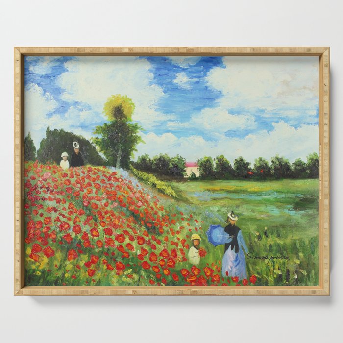 Claude Monet - Poppy Field at Argenteuil Serving Tray