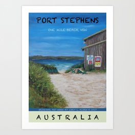 Travel Poster One Mile, NSW Art Print