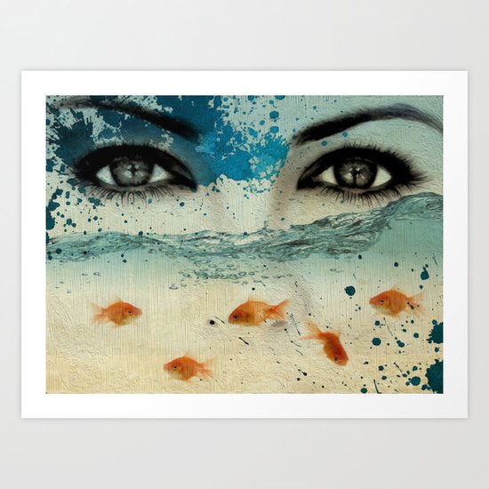 tear in the ocean Art Print