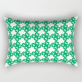 Green Shamrocks Pattern Rectangular Pillow