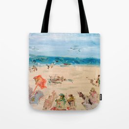 Beach on a Sunday in Deauville Tote Bag