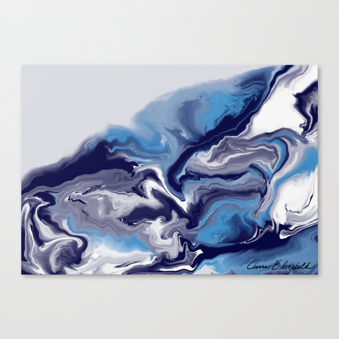 Liquid Blue Canvas Print