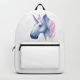 Blue Pink Unicorn Backpack | Illustration, Pinkandblue, Magic, Pink, Fantasy, Cottoncandy, Splatters, Watercolorunicorn, Unicornart, Unicornpainting 