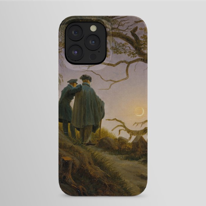 Two Men Contemplating the Moon - Caspar David Friedrich  iPhone Case