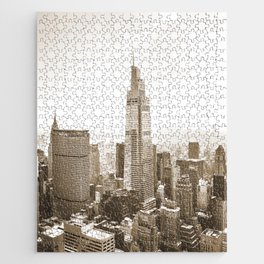 New York City | Sepia Photography Jigsaw Puzzle