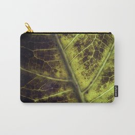 Leaf Ten Carry-All Pouch | Yellow, Vein, Texturebackground, Background, Texture, Macro, Abstract, Leaf, Tree, Green 