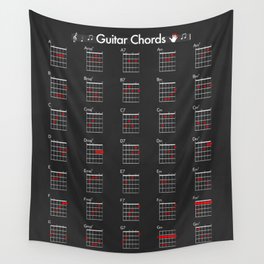 Guitar Chords Wall Tapestry