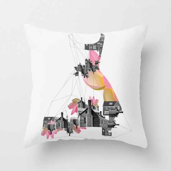 Filled with city Throw Pillow