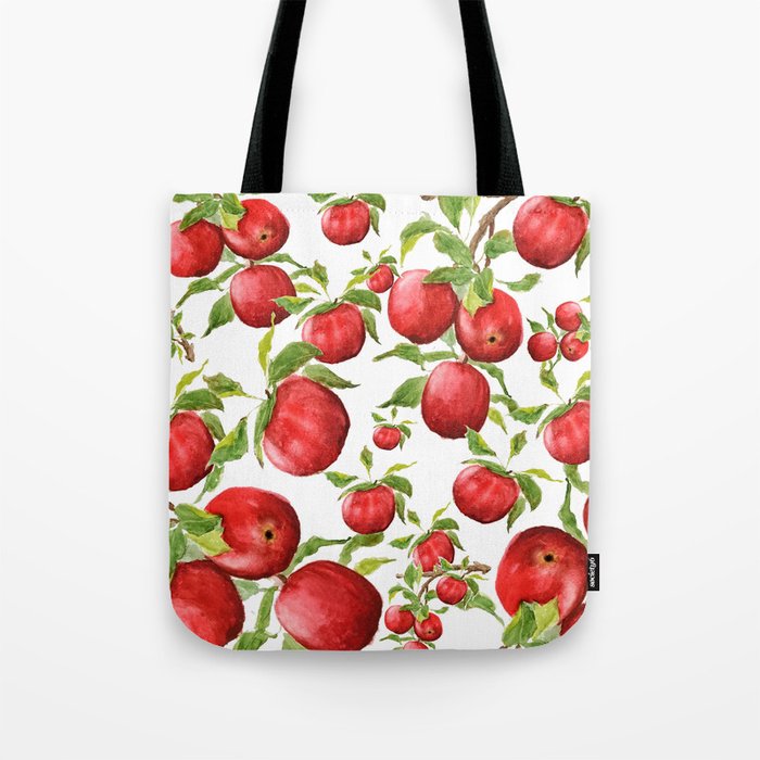 red apple Tote Bag