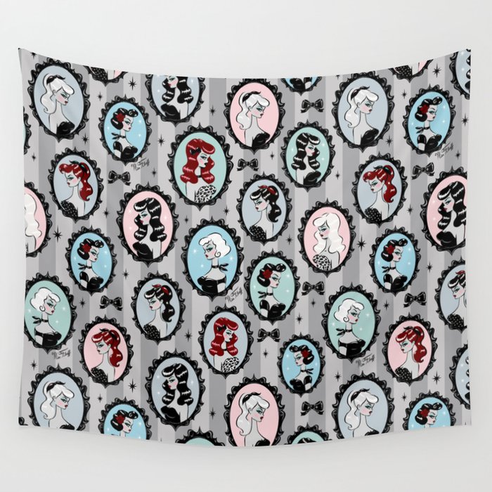Cameo Dolls Wall Tapestry