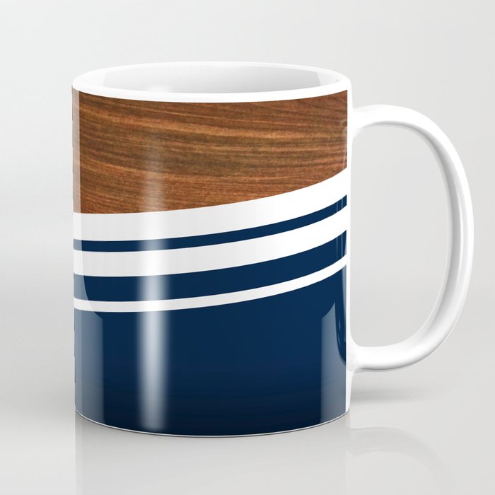Wooden Navy Coffee Mug