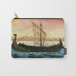 Drakkar, watercolor Carry-All Pouch | Painting, Flow, Water, Drakkar, Texture, Ship, Nordic, Boat, Dirty, Creativity 