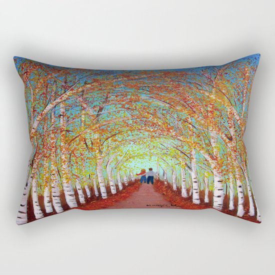 Autumn Birch Rectangular Pillow