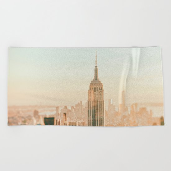 New York City Skyline Dreams Beach Towel