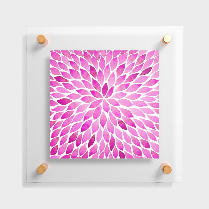 Leaves Pattern - Pink Floating Acrylic Print