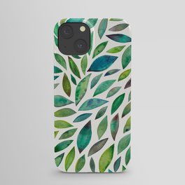 Diamond Leaves – Green Palette iPhone Case