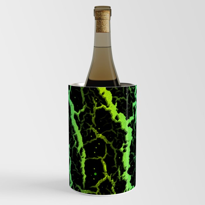 Cracked Space Lava - Cyan/Lime Wine Chiller