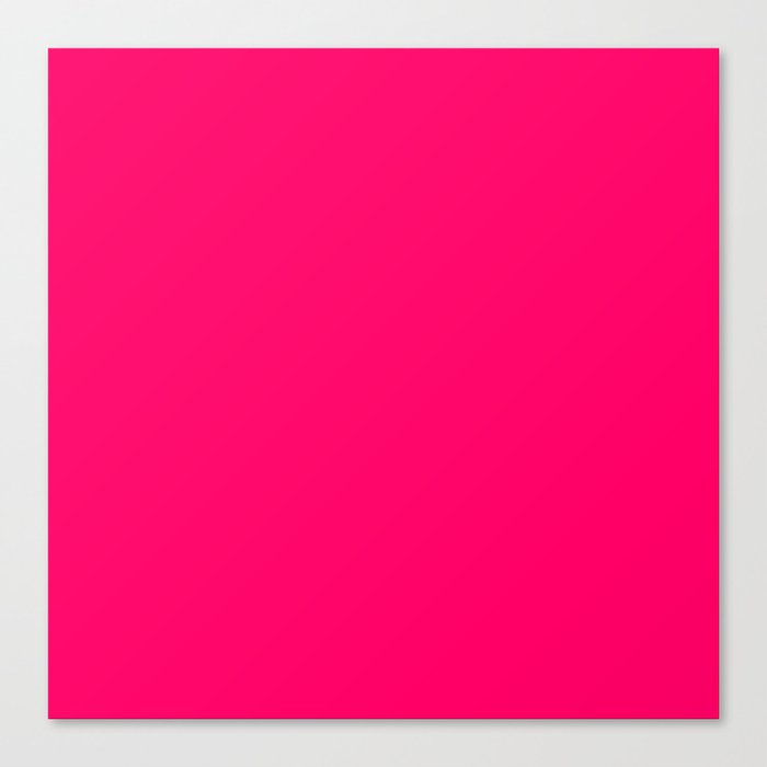 Bright Fluorescent Pink Neon Canvas Print