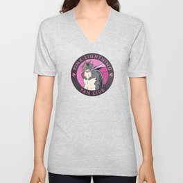 Little Thumbelina Girl: Pink Lightning Fan Club V Neck T Shirt