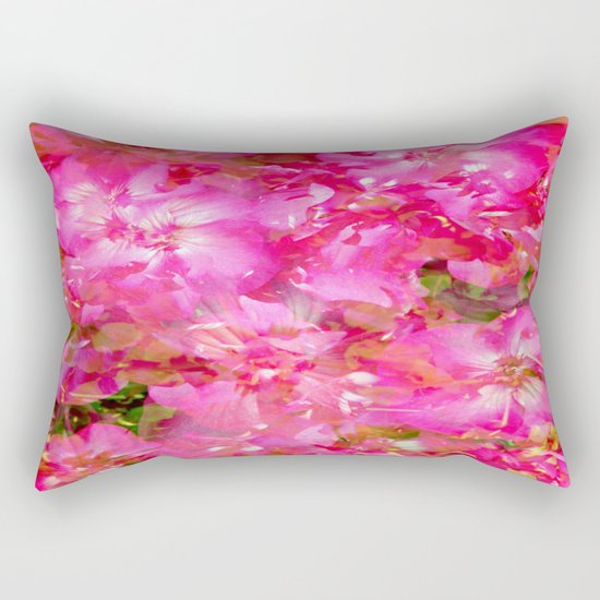 Bright And Cheery Geranium Abstract Rectangular Pillow