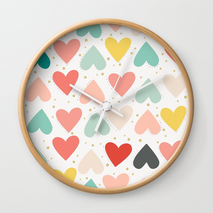 Be My Valentine - Heart Pattern  Wall Clock