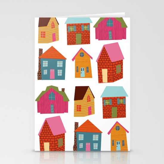 Little Houses Stationery Cards