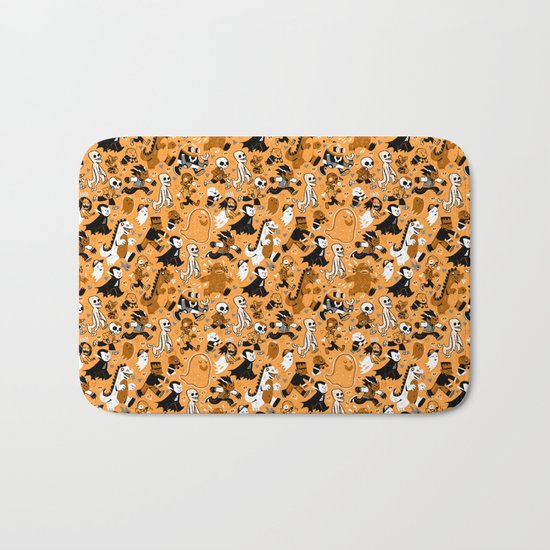 Monster March (Orange) Bath Mat