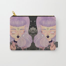 Sorcery Class part II Carry-All Pouch | Curated, Violet, Pastel, Ink, Watercolor, Babe, Witchy, Pop Art, Painting, Illustration 