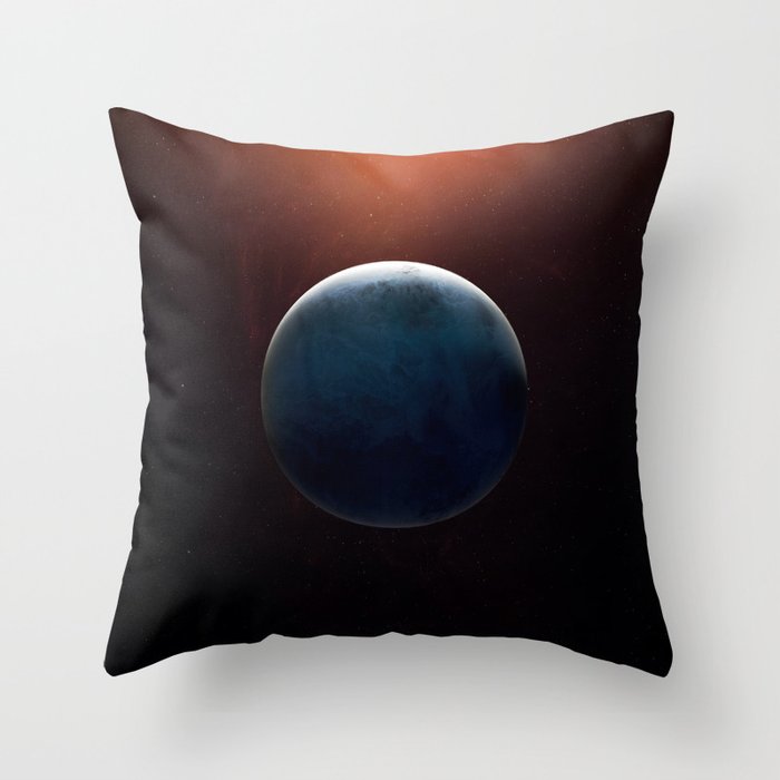 Uranus planet. Poster background illustration. Throw Pillow