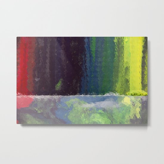 CRAYON LOVE: Rainbow Falls Metal Print