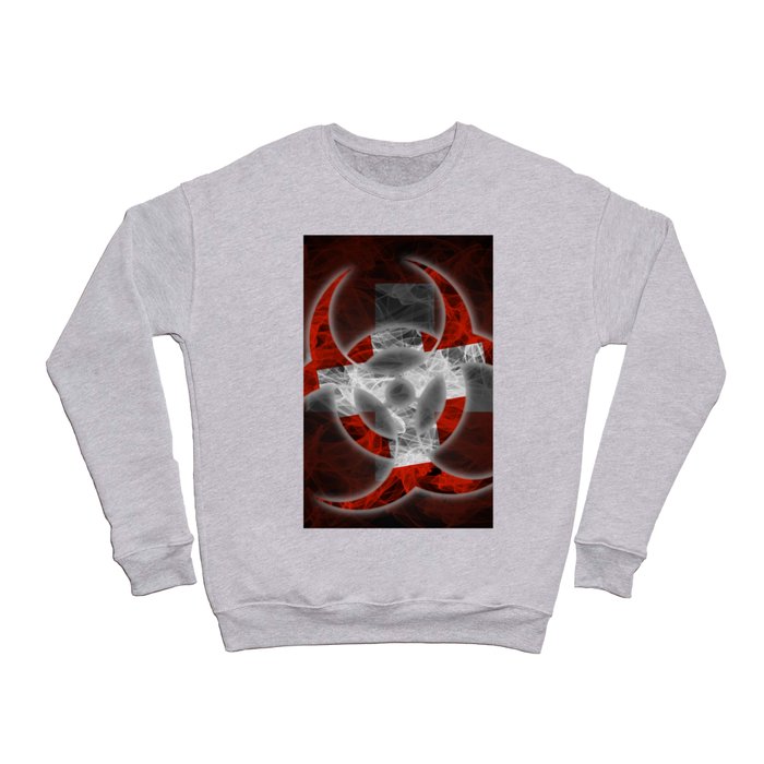 Biohazard Switzerland, Biohazard from Switzerland, Switzerland Quarantine Crewneck Sweatshirt