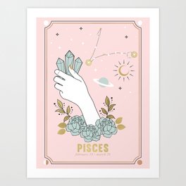 Pisces Zodiac sign Art Print