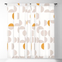 Mid Century Modern organic geometric snow pattern 7 Blackout Curtain