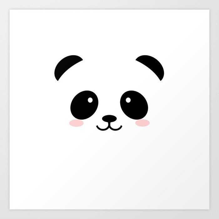 Baby Panda Emoji Art Print By Koovox Society6