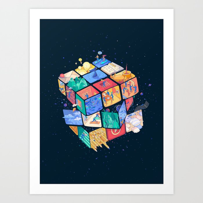 The Rubik Art Print
