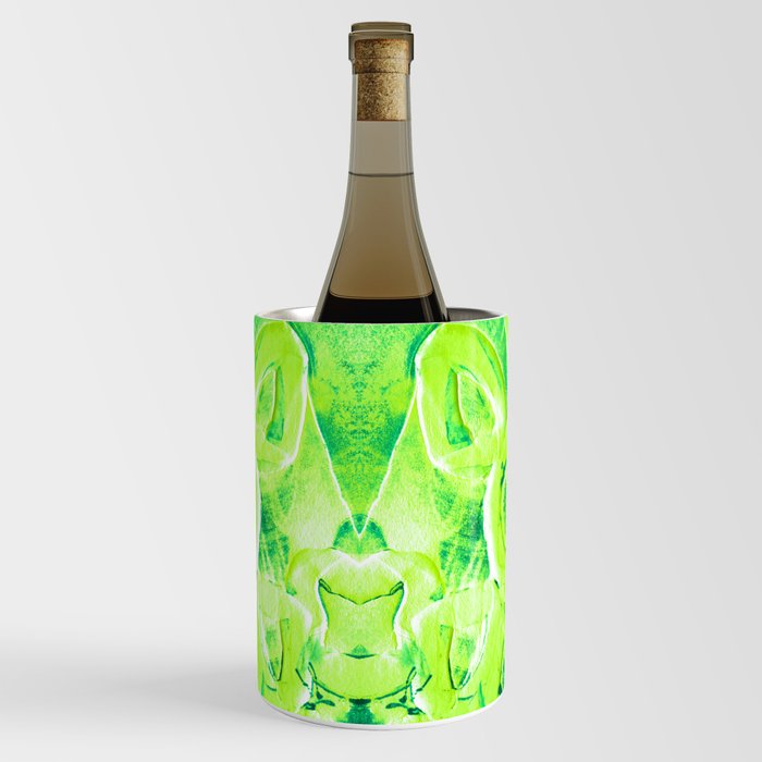 Neon Green Rubber Band Shapes Wine Chiller