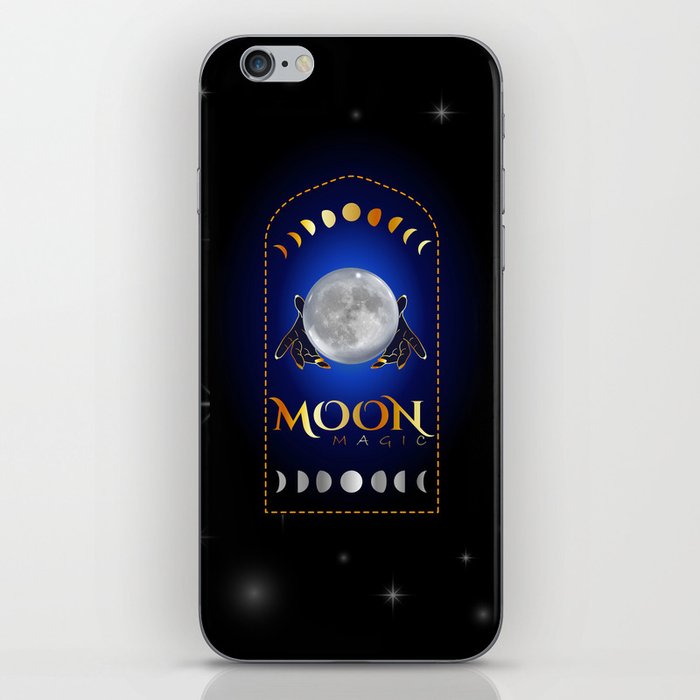 Witch Hands holding the full moon performing a white magic healing ritual	 iPhone Skin