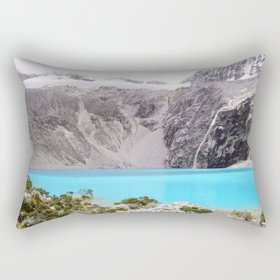 Blue Water Mountains Rectangular Pillow