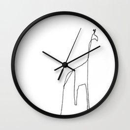 Line Giraffe Wall Clock