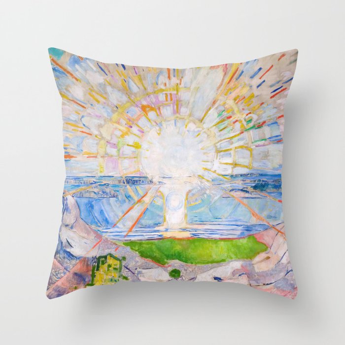 The Sun 1911 Edvard Munch Throw Pillow