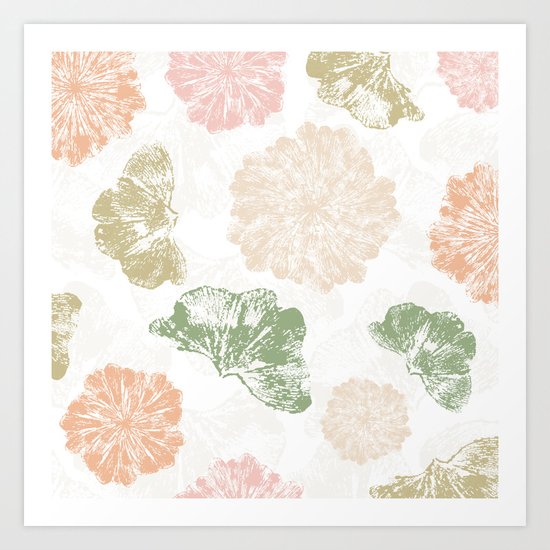 Ginkgo Floral Art Print