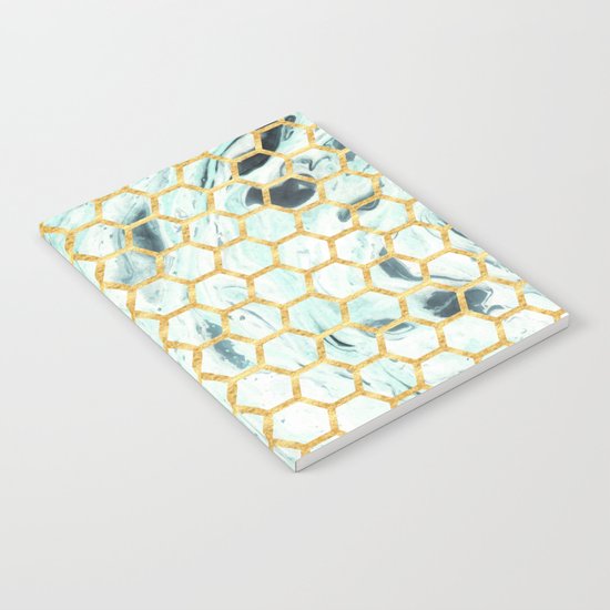 Teal + Gold #society6 #decor #buyart Notebook