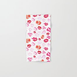 Pink Kisses Hand & Bath Towel